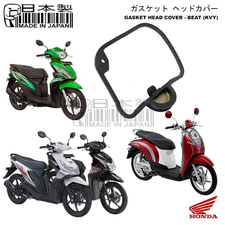 MIJ Made in Japan Gasket Head Cover Black KVY Beat carbu Beat FI stater Kasar Paking Head Seal Karet