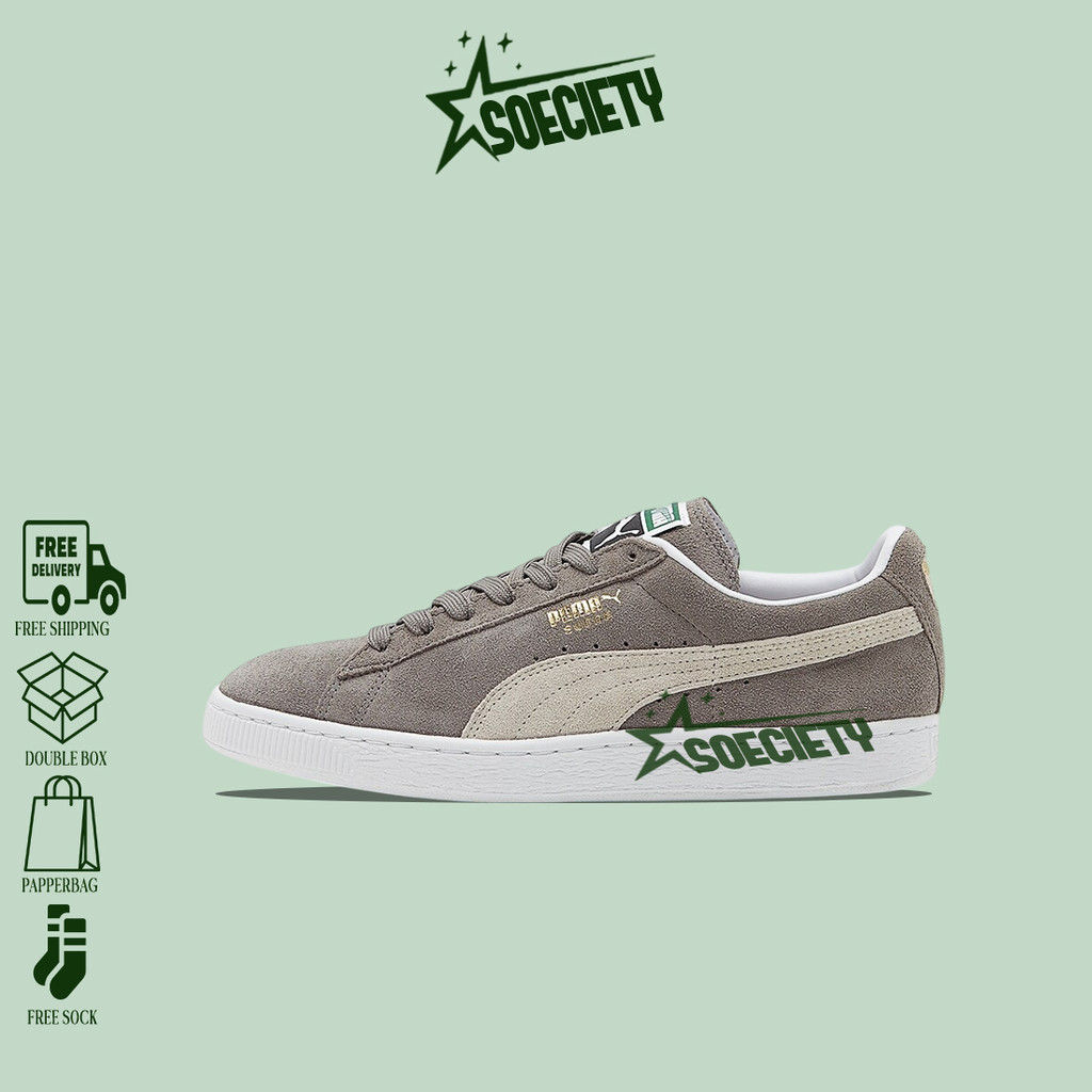Sepatu Sneakers Puma Suede Classic Eco Grey White BNIB Unisex