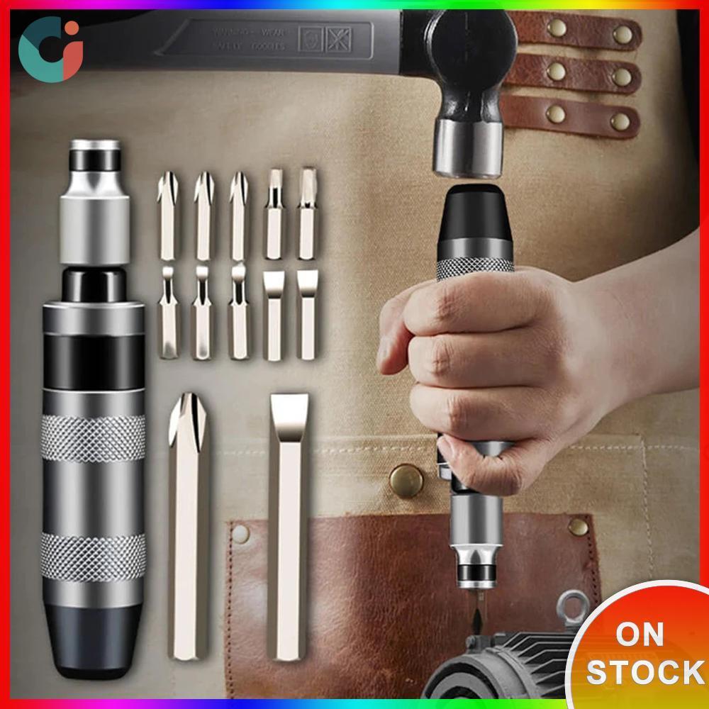 [24H] 13 PCS Impact Screwdriver Set Reversible Manual Impact Driver Manual Impact Screwdriver for Re