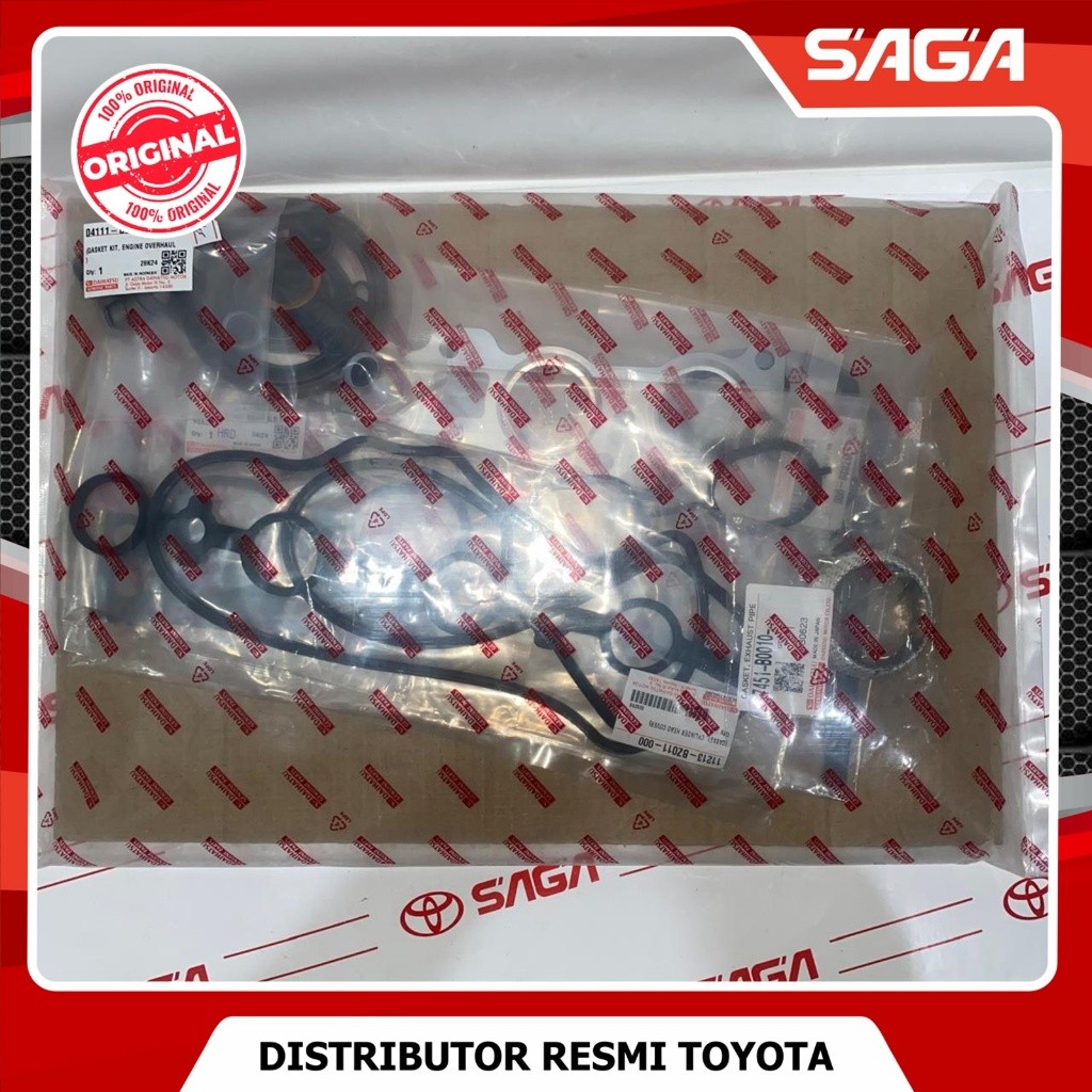 SAGA | Paking Komplit Avanza Xenia VVT-I Paking Set Avanza Xenia VVTI Original 04111-BZ991-001