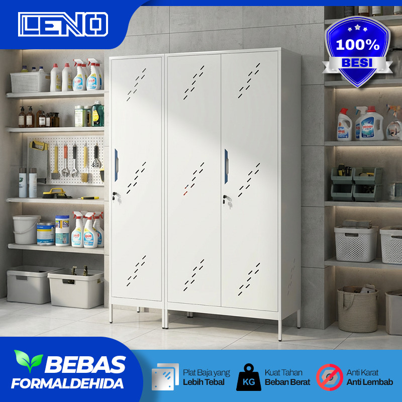 Lemari Janitor Besi Cleaning Cabinet Lemari Alat Kebersihan Lemari Sapu Besi Storage Alat Pembersih