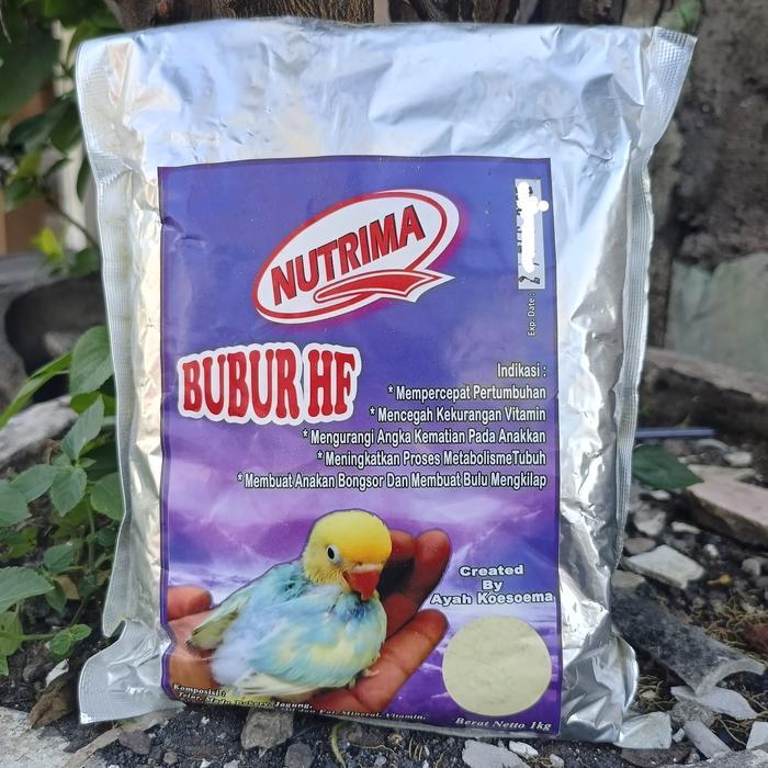 (Abadi Online Store) Bubur Lolohan Nutrima HF untuk Anakan Piyek Love Bird Netto 1KG lolohan burung 