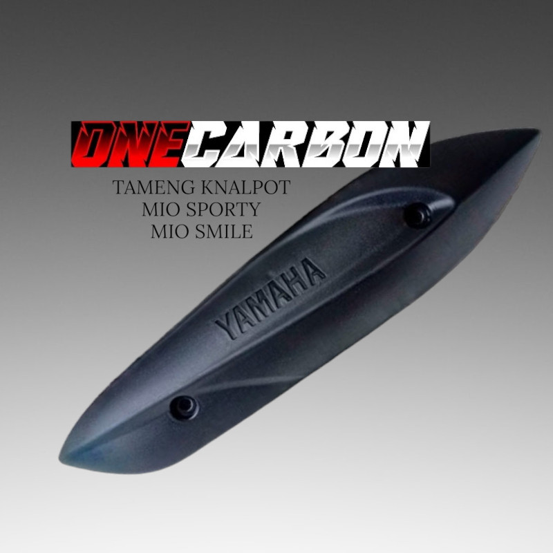 TUTUP KNALPOT MIO SMILE MIO SPORTY ANTI PECAH TAMENG MIO SPORTY MIO SMILE ONECARBON VARIASI27 BLACK 