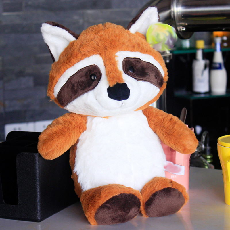 lovely plush raccoon toy stuffed brown raccoon doll birthday gift toy about 35cm