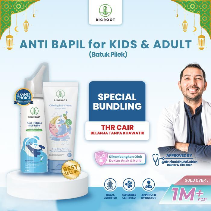 Bigroot Nose Hygiene Stuff Relief 50ml Pencuci Hidung Dewasa & Anak 3+ Tahun - Saline Water dan Iota