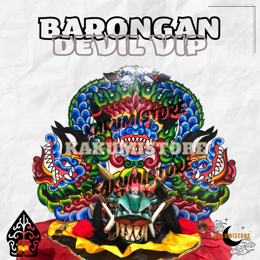 Barongan Devil VIP Barongan Pentas Sungu Asli Bentuk Naga KK236