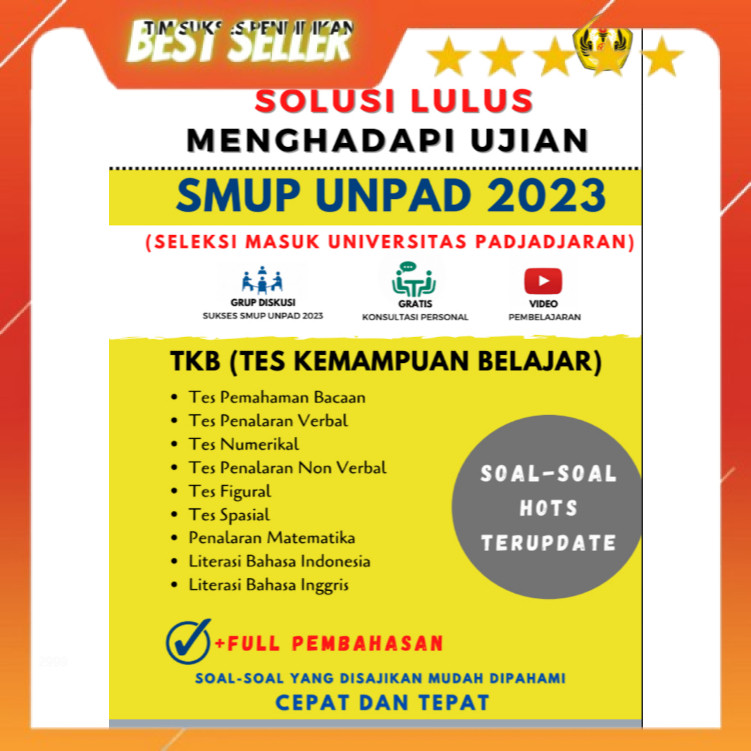 RATU BUKU SOLUSI LULUS MENGHADAPI UJIAN SMUP UNPAD 2023 IDO027