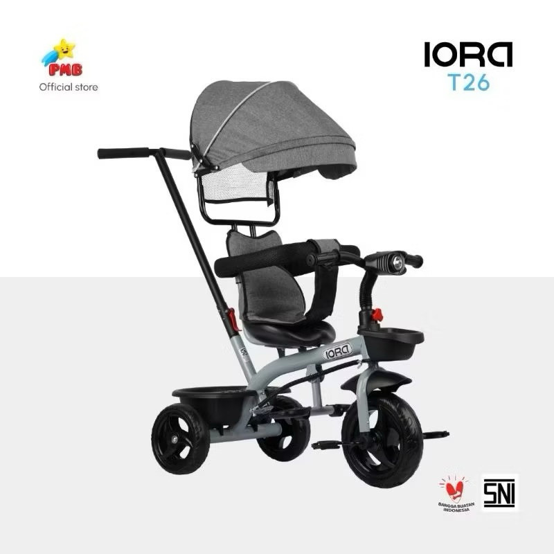 READY MAKASSAR AREA SEPEDA RODA TIGA ANAK IORA T-26 Tenda Sepeda Anak Tricycle PMB IORA T26 T 26