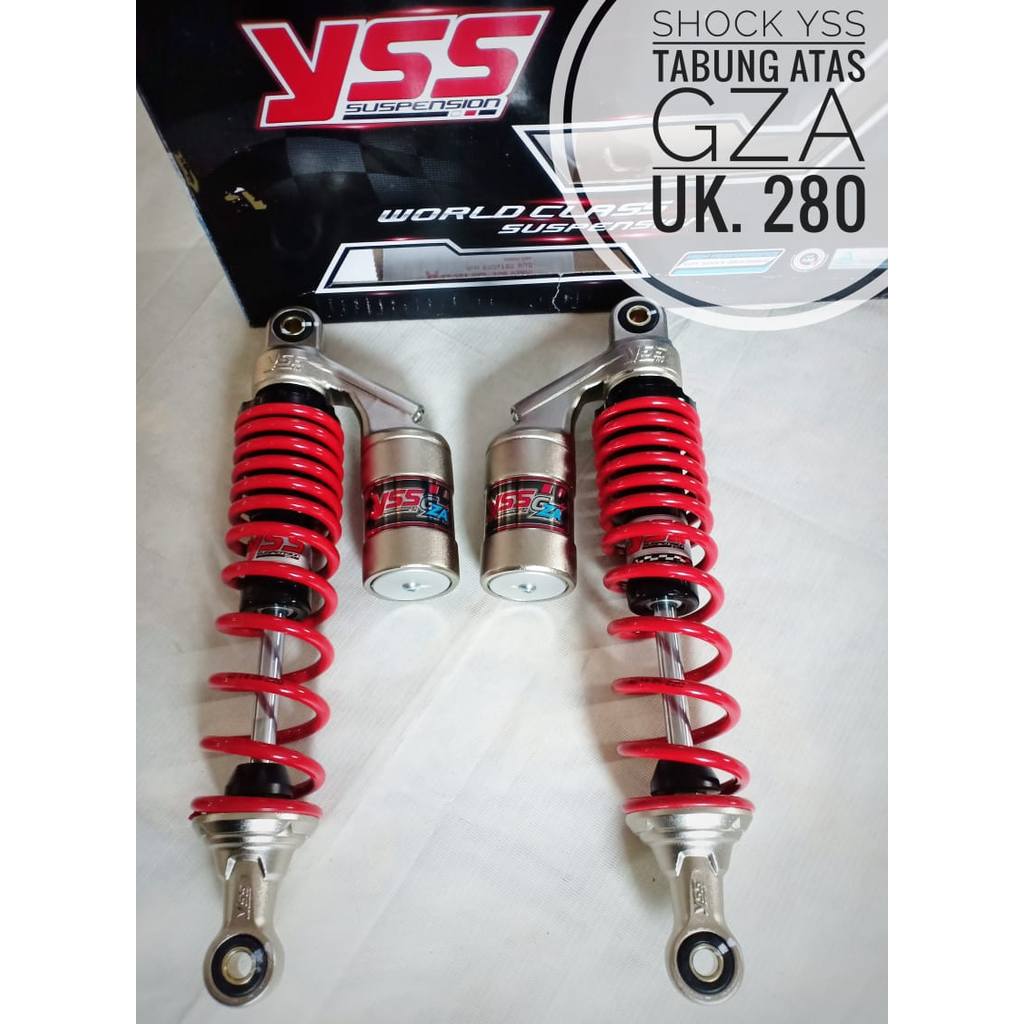 Shock sob shockbreaker YSS GZA tabung atas 280 mm Fiz JupiterZ Vega merah