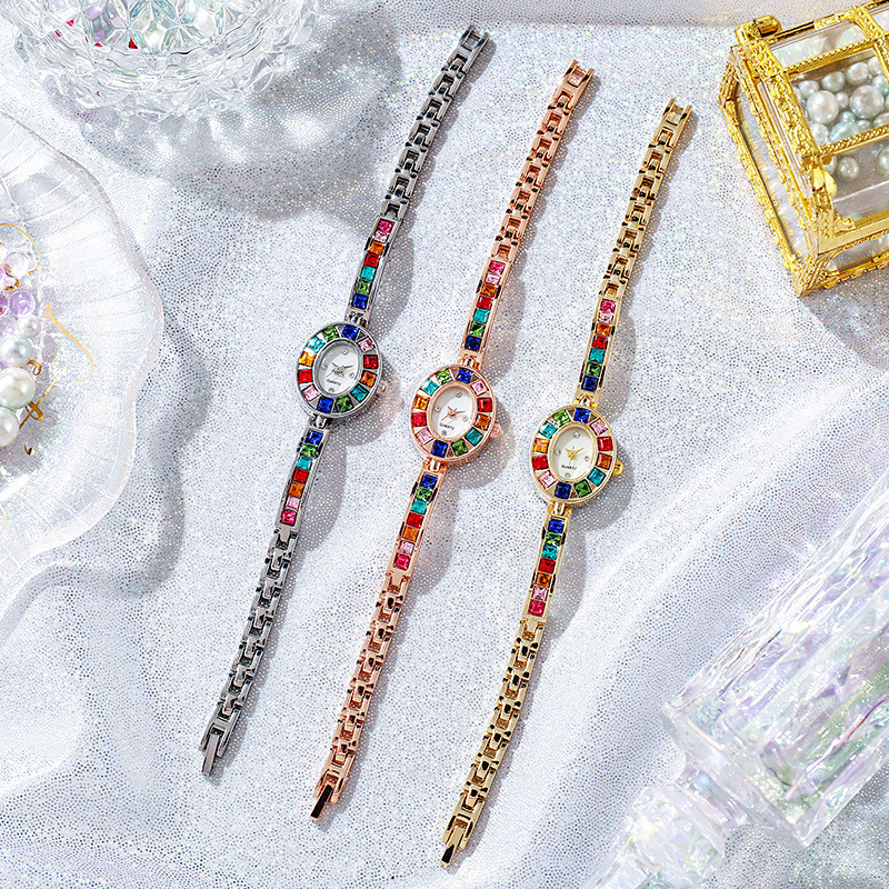 Jam Tangan Wanita Gelang Mewah Berlian Stylish Unik Desain Elegan Terbaru