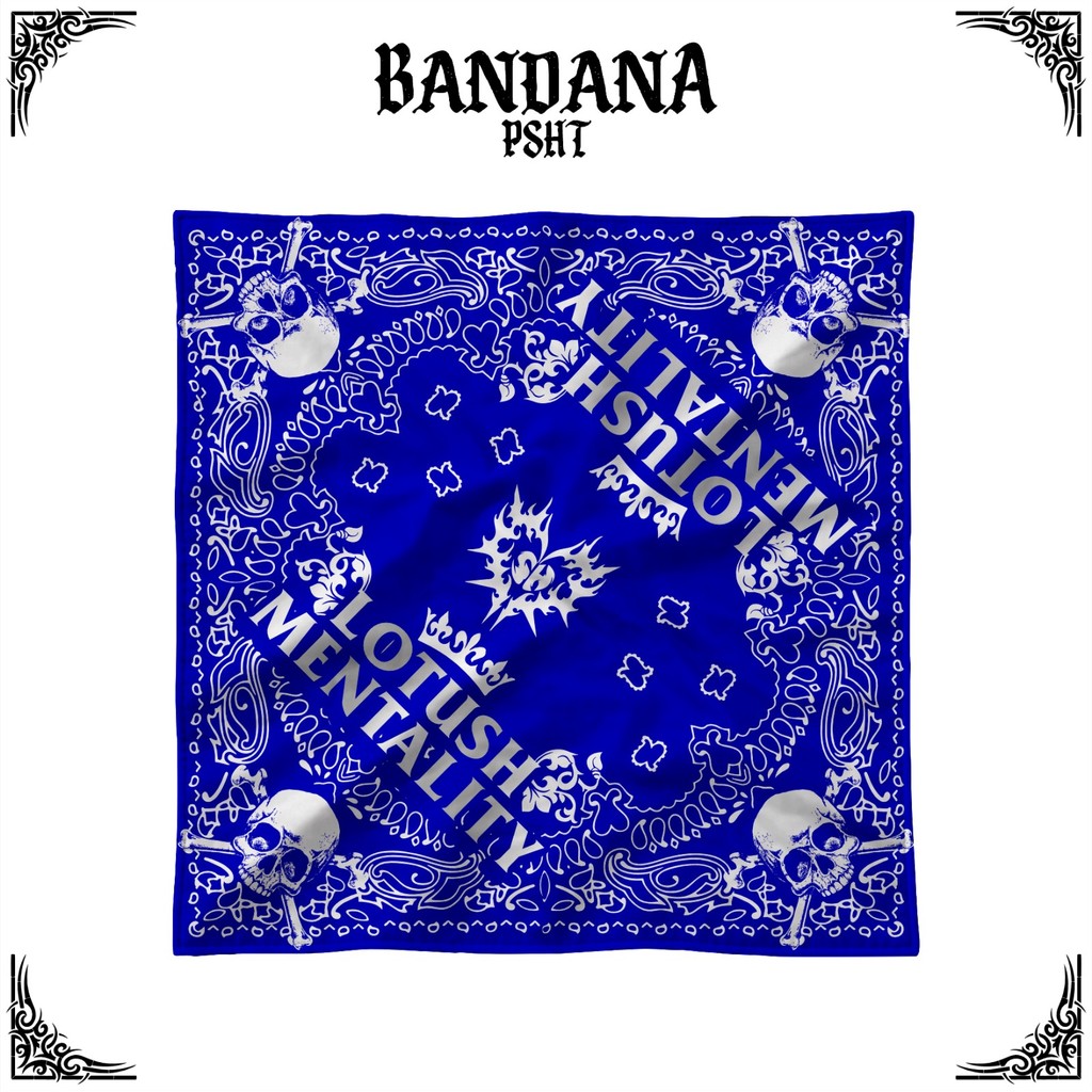 Bandana Headband Pencak Silat PSHT Desain Lotush Mentality Scarf Slayer Batik Full Printing Fashion 