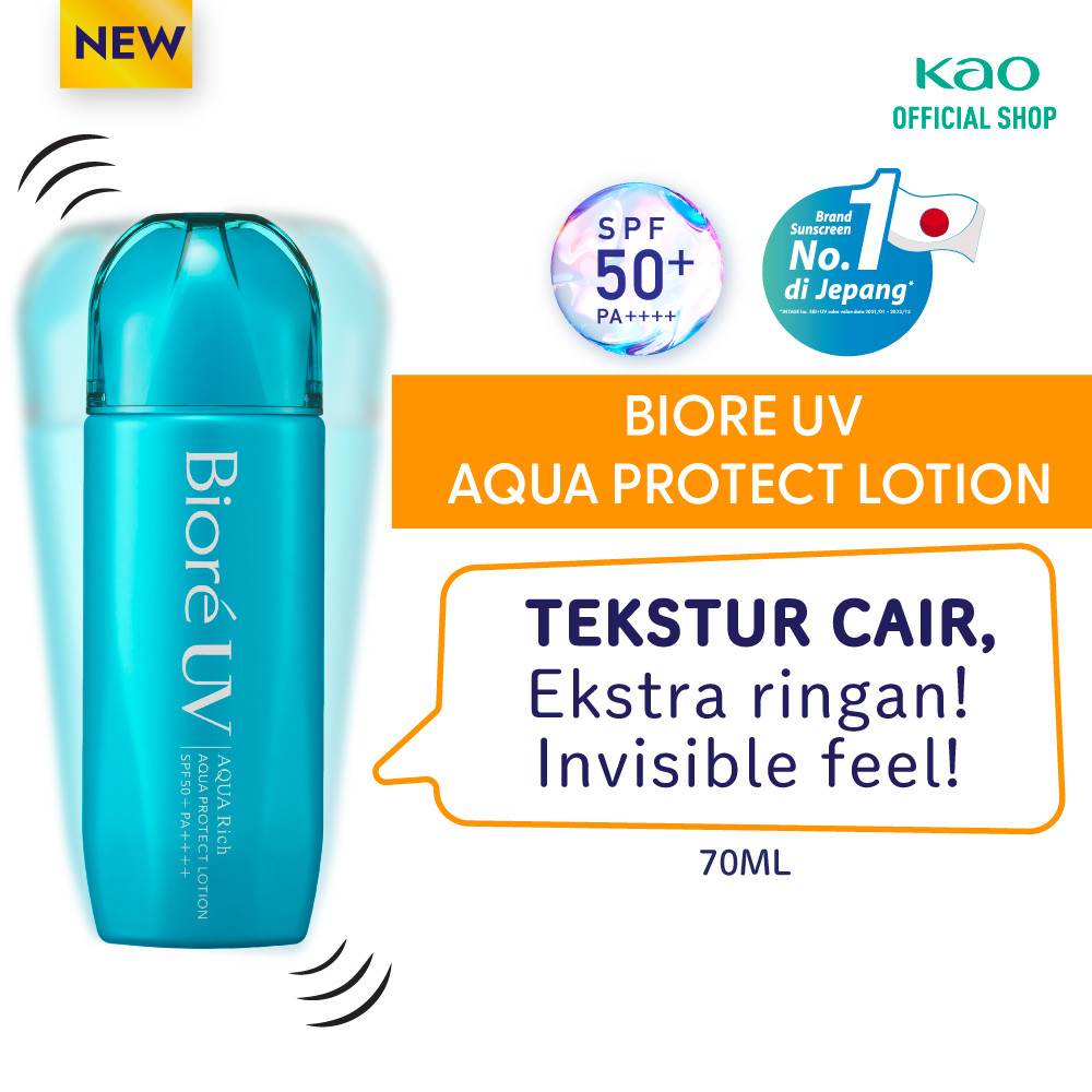 Biore UV Aqua Rich Skincare Sunscreen 70ML Aqua Protect Lotion 70ML SPF 50+ PA++++