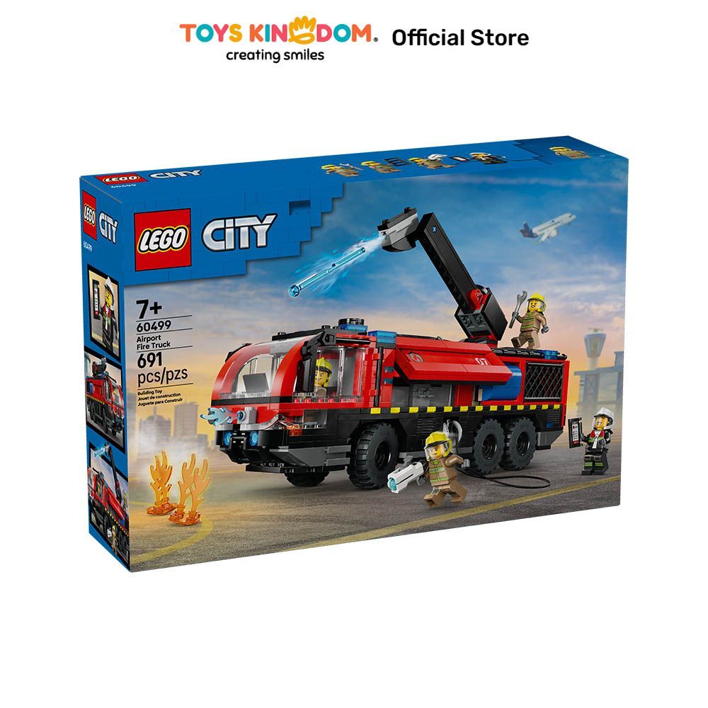 Toys Kingdom Lego City Airport Fire Truck Set 691 Pcs 60499 - Mix Balok Susun Building Blocks Mainan