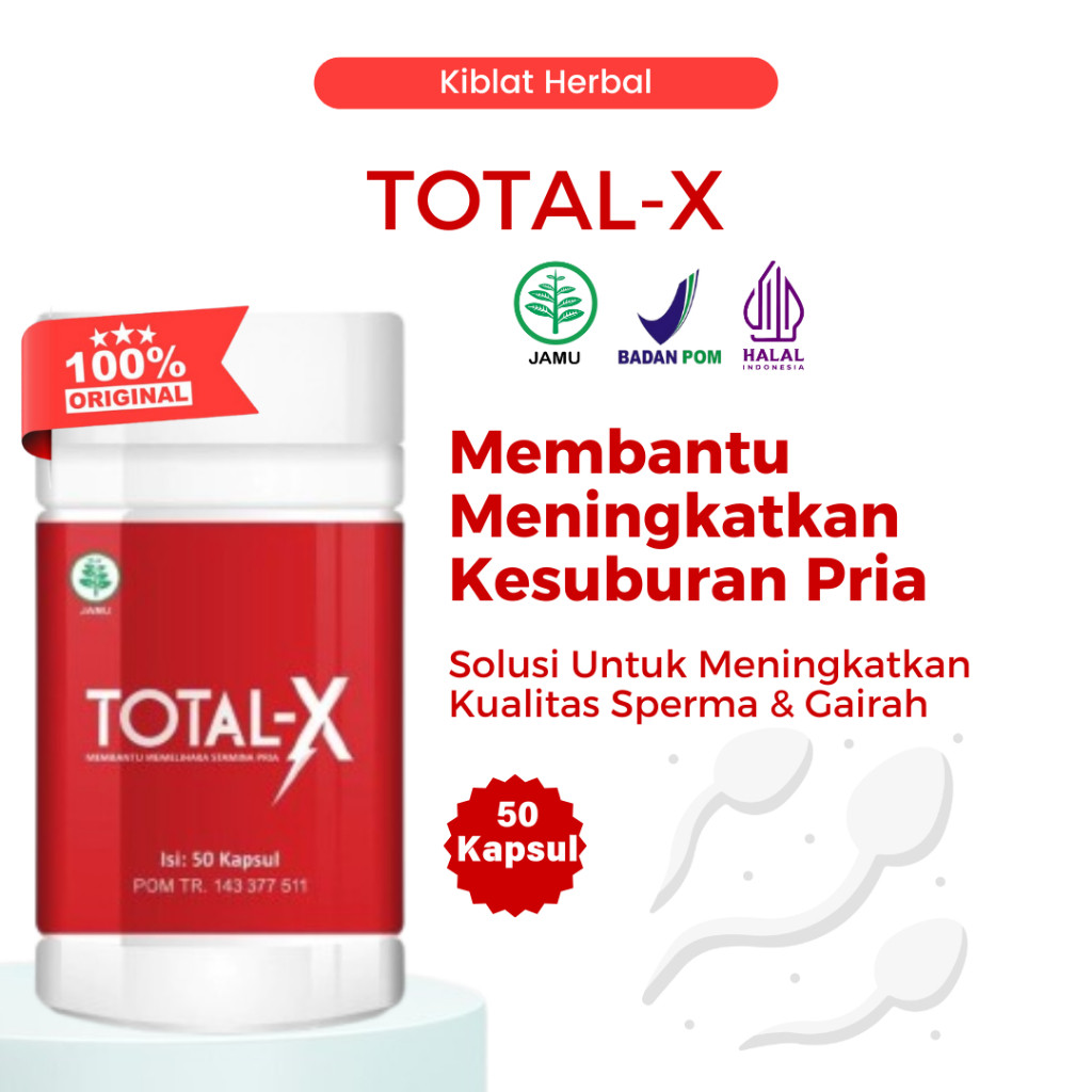 Total X Naturafit 50 Kapsul Bantu Suburkan Sperma Pria Tambah Gairah Solusi Promil Pria