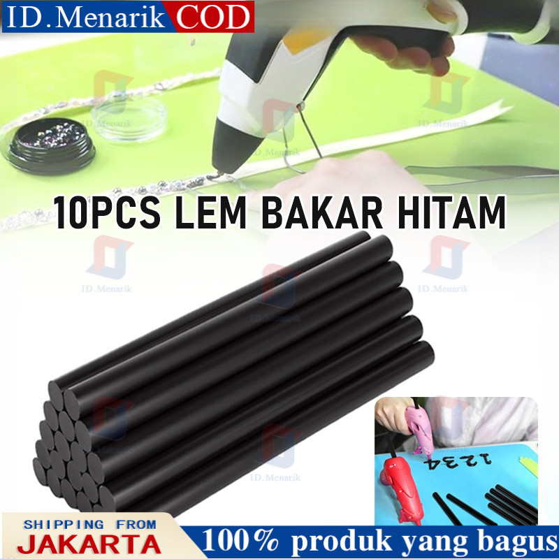 40Pcs Lem Bakar Hitam/Lem Jerman Hitam Bakar Ajaib/ Refill Lem Tembak Kecil Hitam