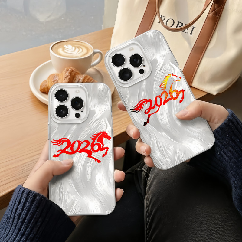 Transparent shockproof phone case for OPPO A15 A16 A17 A92 Reno 8 4G 2026 Year of the Horse creative
