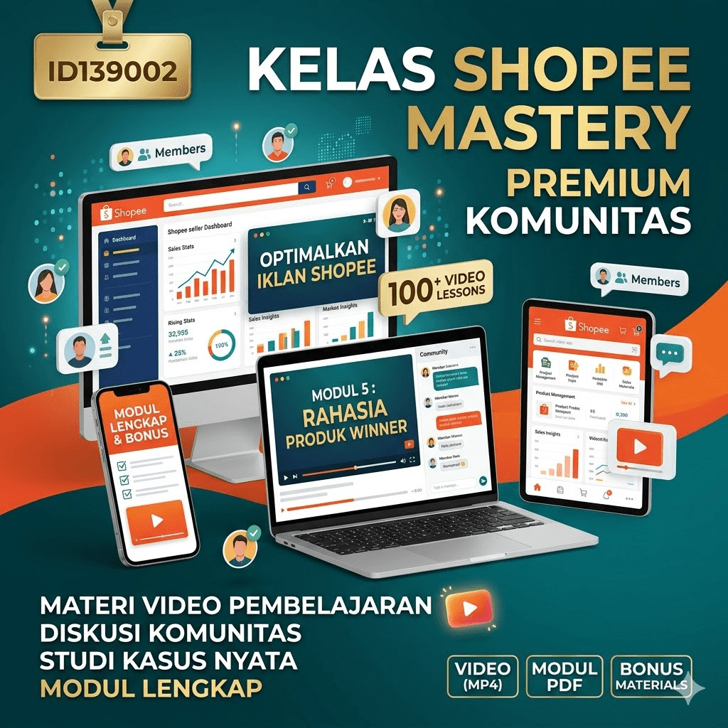 ID139002 - Kelas Shopee Mastery Premium Komunitas - Materi Video Pembelajaran