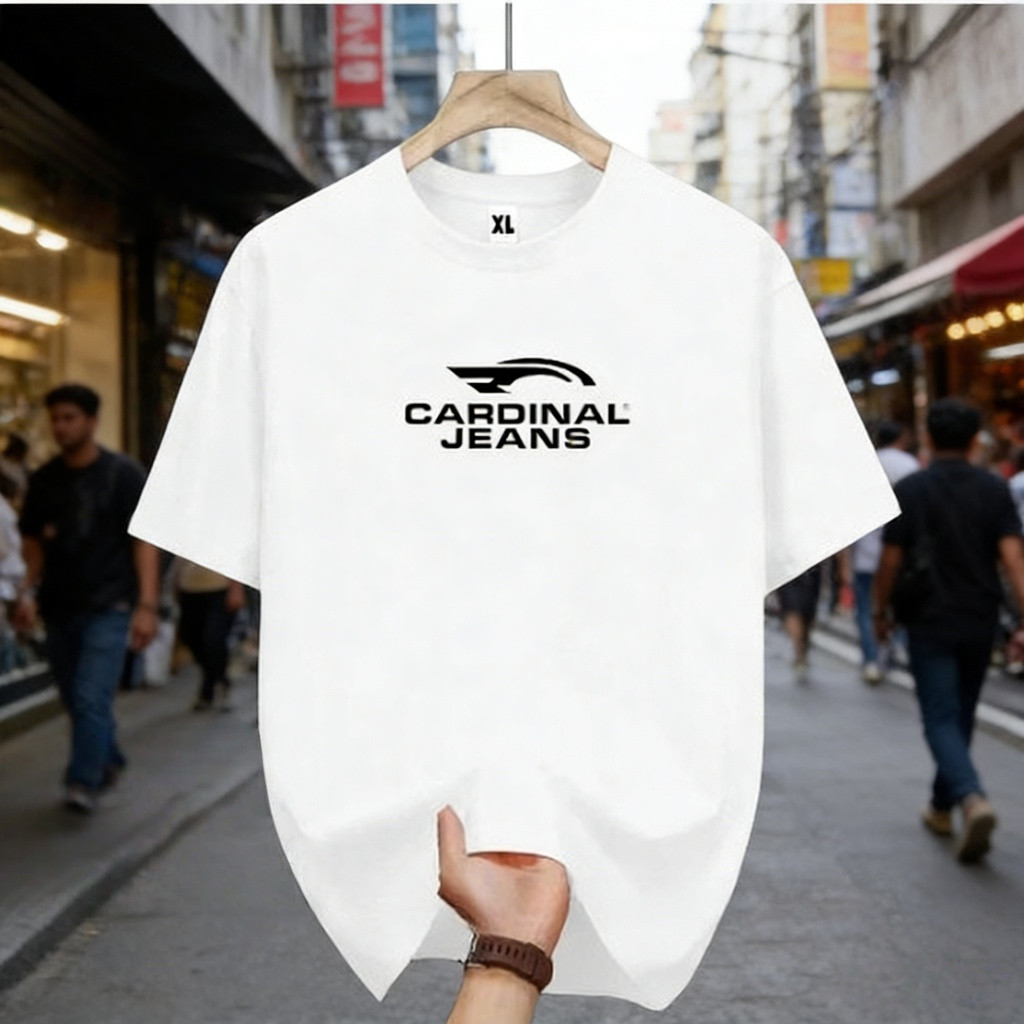 COD Kaos Lengan Pendek Cardinal Jeans Hitam Premium Quality / Baju Pria Wanita Dewasa / Kaos Kasual 