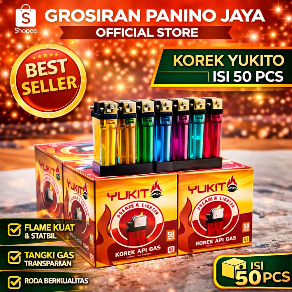 Korek Api Besar 50 Pcs Korek Gas Roda Murah Grosir Tahan Lama