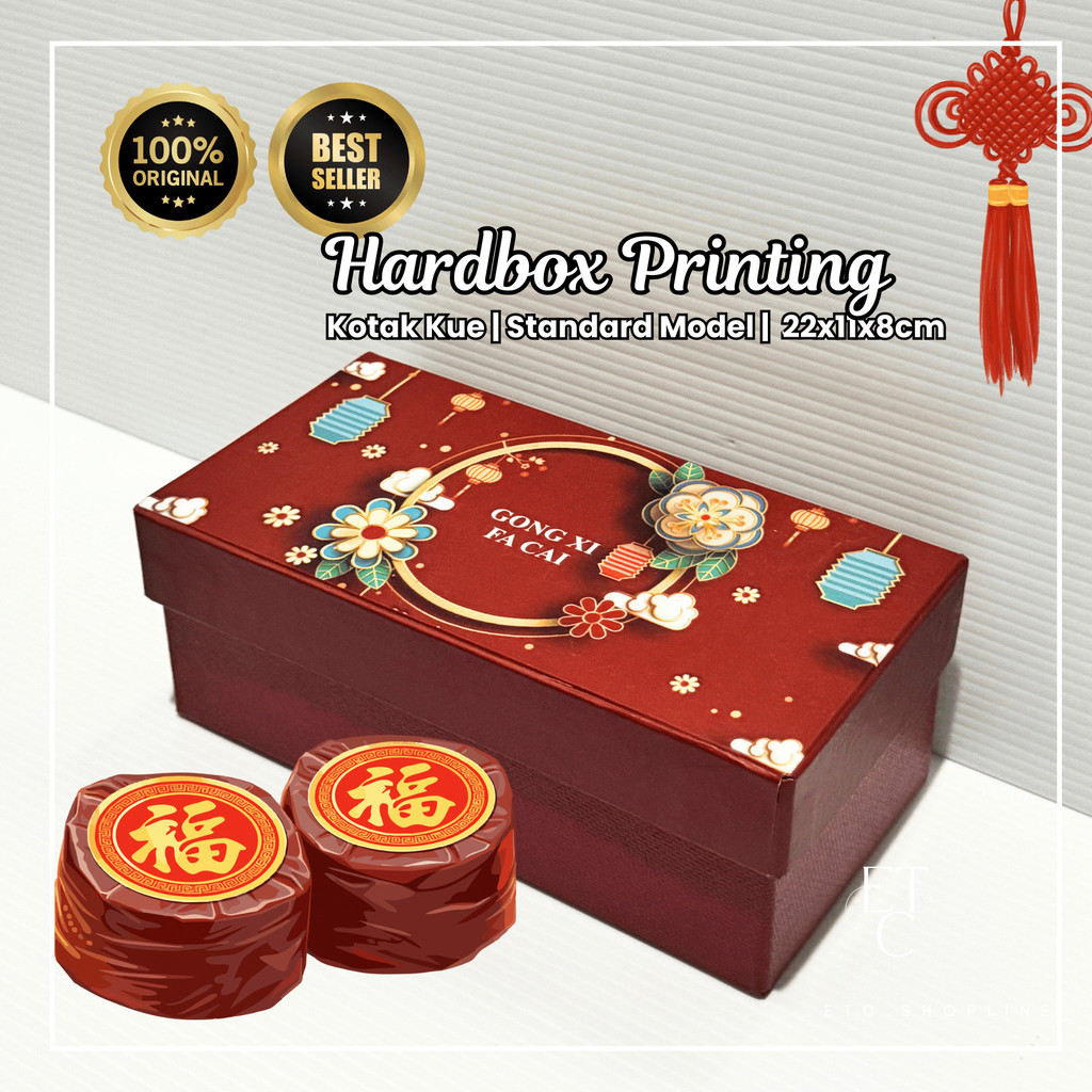 Hard Box Standar 22×11×8 cm | Kotak Kue Motif & Bingkisan | Box Lapis Legit Mini