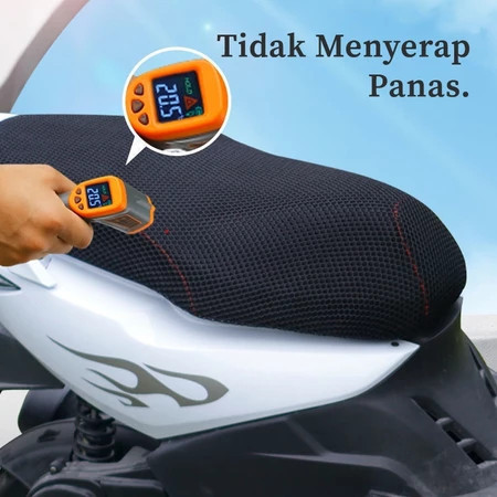 Sarung Jok Sepeda Motor Jaring Bersirkulasi Antiselip Aksesori Bantalan Sarung Jok Skuter Sepeda Mot