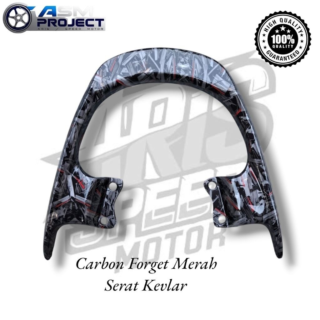 Behel Begel Planger Pegangan Jok Belakang Yamaha Mio Amore Thailand Carbon Forget Merah Serat Kevlar