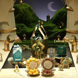 Hampers Lebaran 2025 / Eid Mubarak Hampers Premium Al-Qur’an Gelas Cangkir Set Mewah Kue Kering/ Saj