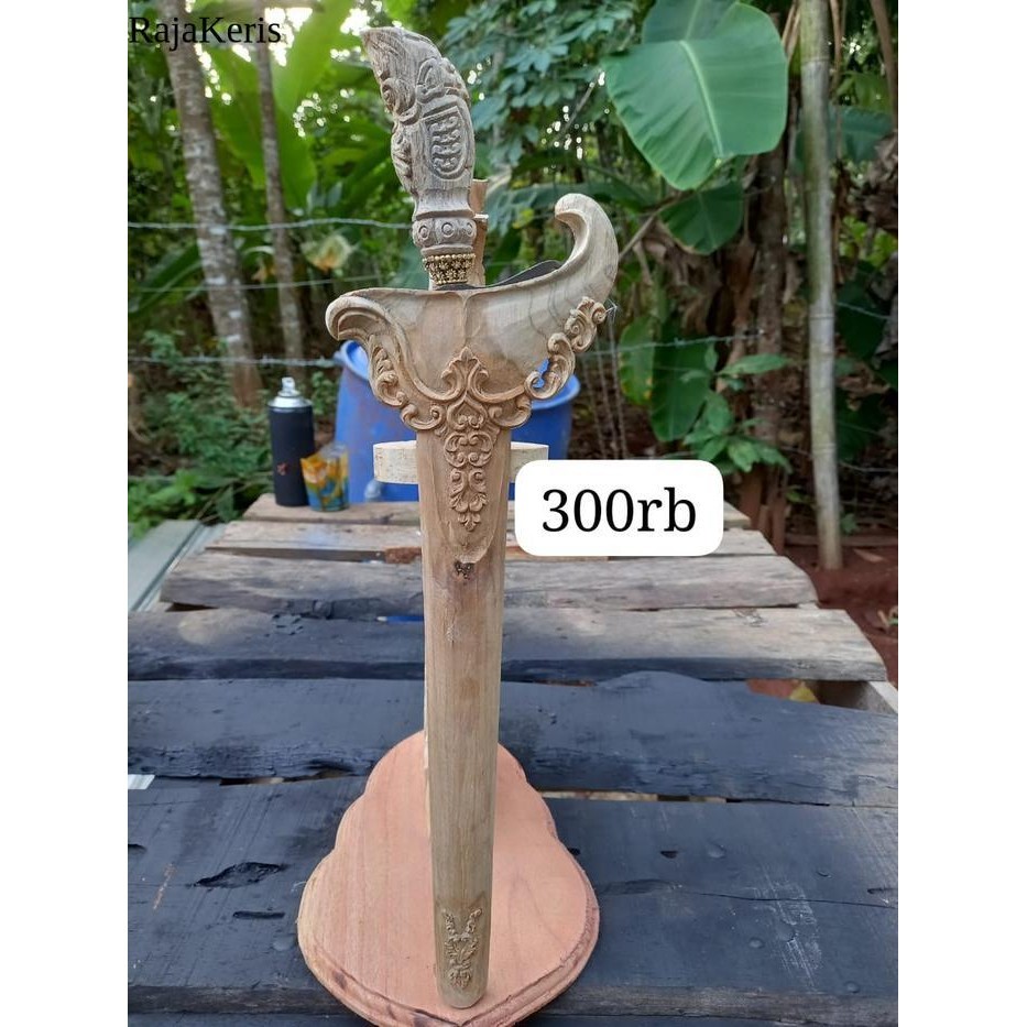 warangka keris dari kayu jati ladrang pakem majapahit ukiran 3d super alus deder pakeman gratis stel