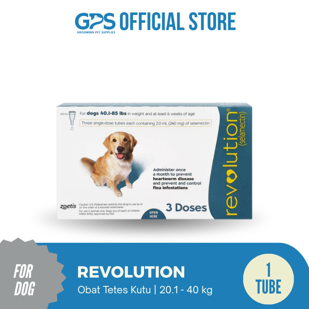 REVOLUTION TEAL LARGE DOG 20-40KG UKURAN 2ML BEKASI