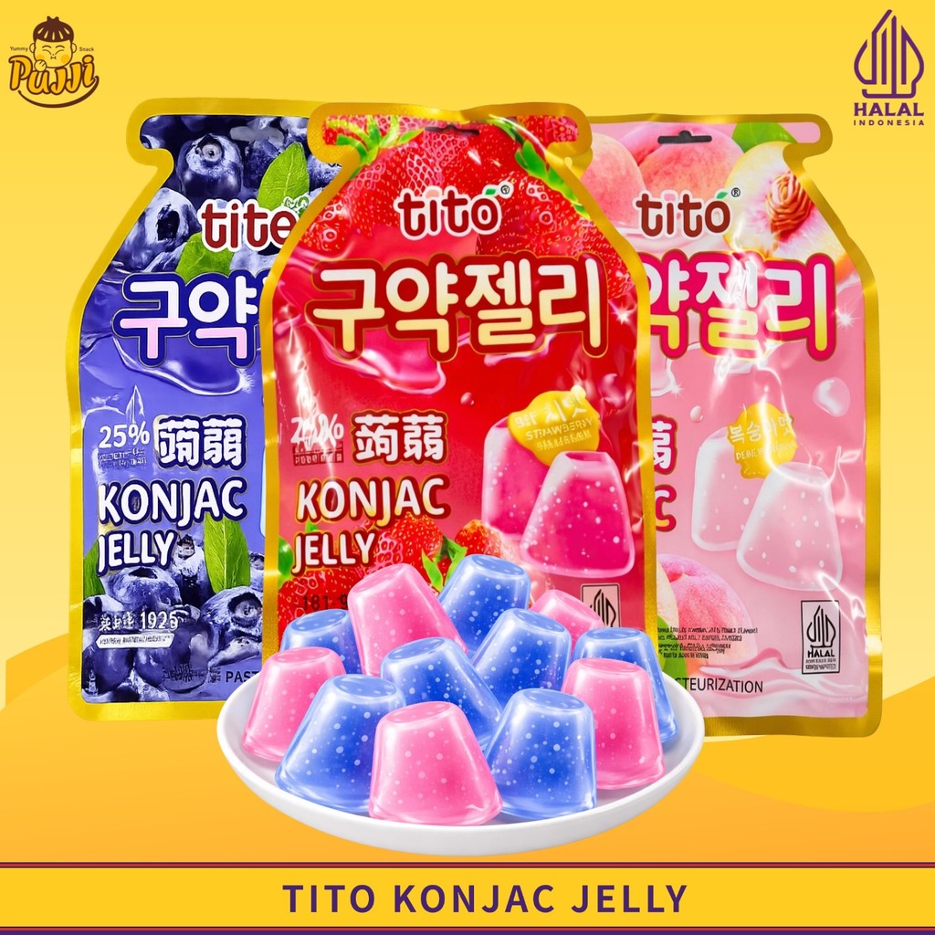 Tito Konjac Jelly | Jelly Kenyal dan Lembut | Jelly Rasa Buah | Camilan Sehat Tanpa Pemanis Buatan  