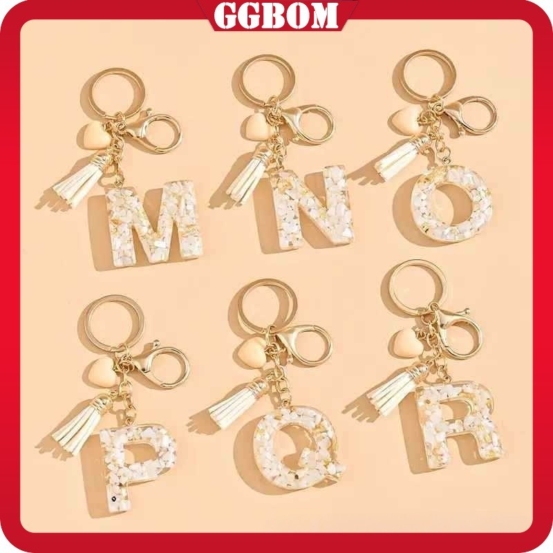 Gantungan Kunci Resin Initial Nama Alphabet /Resin Keychain Initials Alphabet Edition  - Aksesoris T