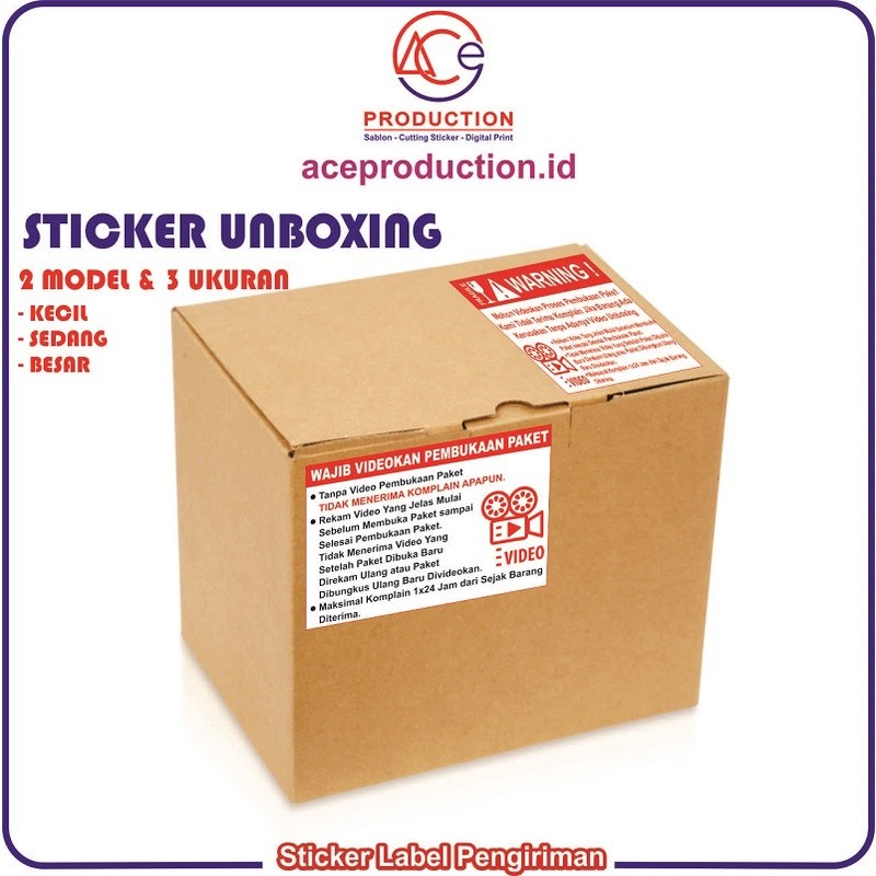 STIKER LABEL UNBOXING PAKET PENGIRIMAN STICKER/ STIKER UNBOXING PAKET