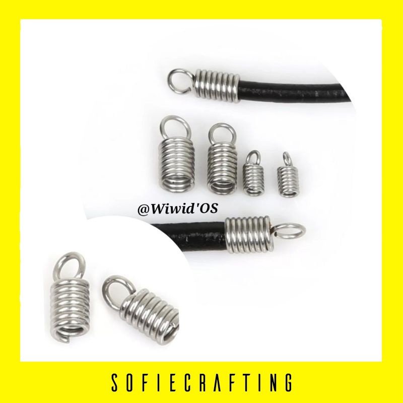 SOFIECRAFTING (12 bj) KLEP PENJEPIT TALI SPIRAL BEADWORKS BAHAN CRAFT