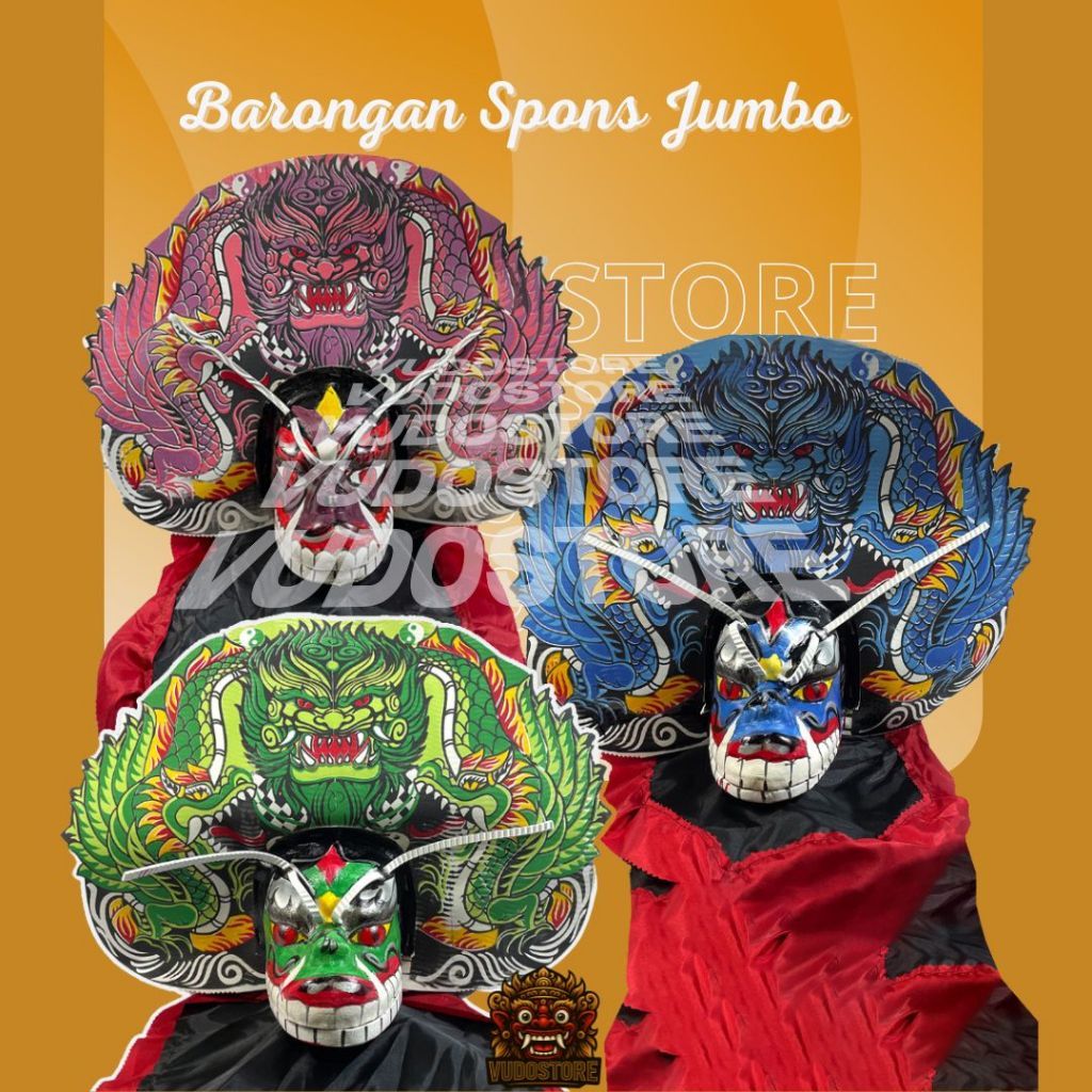 sEs Vudostore barongan spons jumbo dan tanggung devil kostum tradisional anak