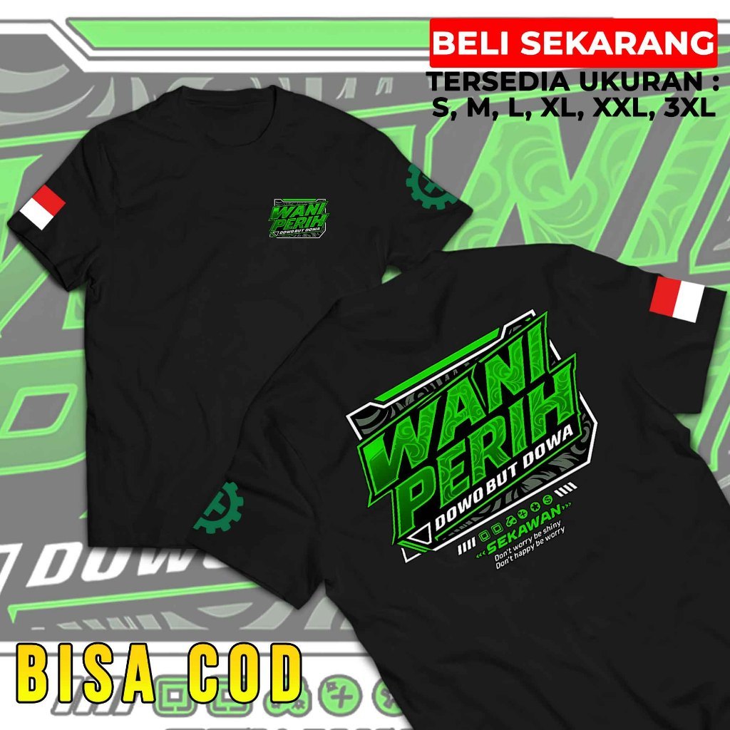 Baju Atasan Pria Dewasa Kata Kata Jawa Wani Perih Kaos Kata Sindiran Bahan Semi Katun