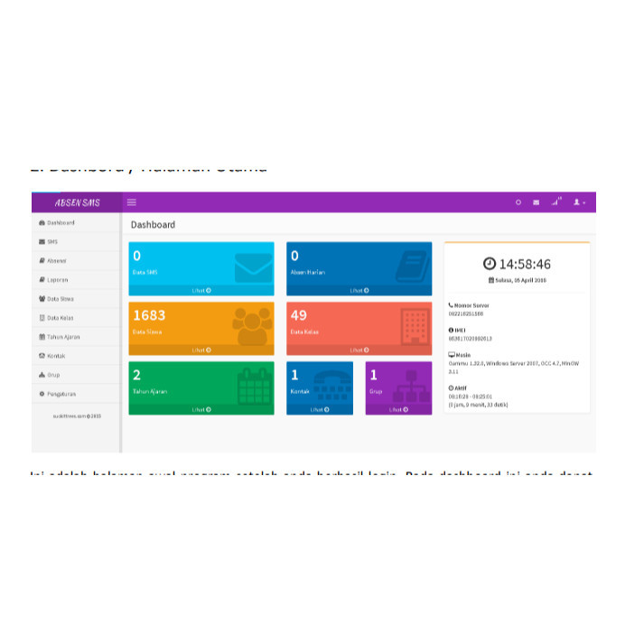 software aplikasi dan source code absensi siswa berbasis web php