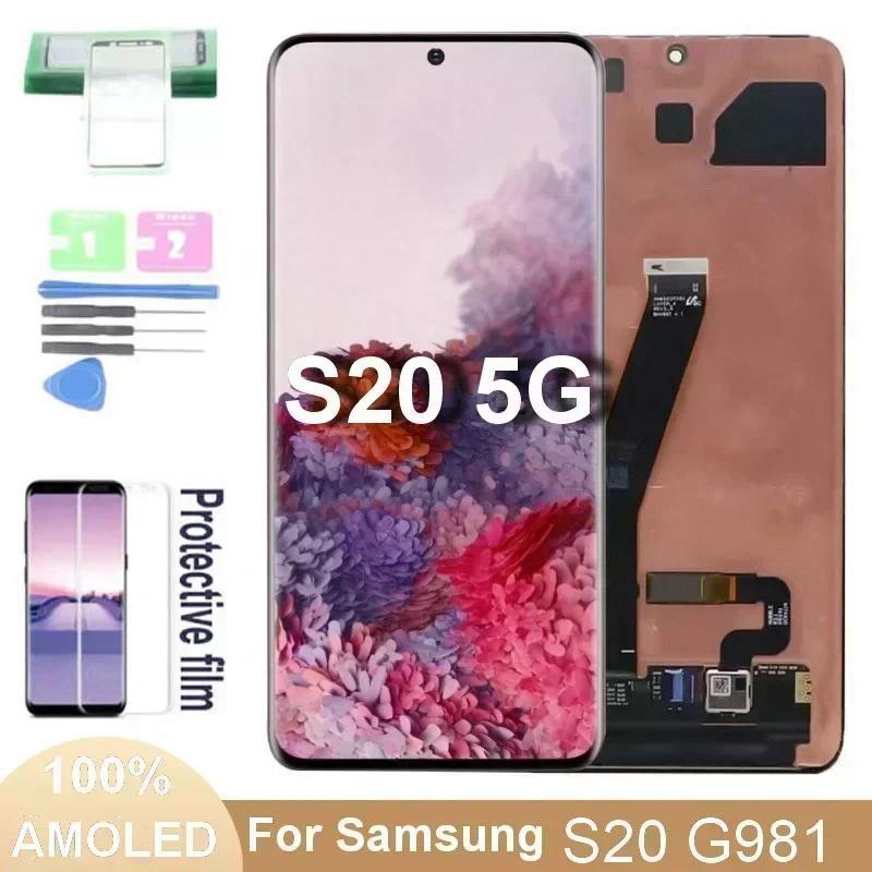6.2" AMOLED LCD For Samsung Galaxy S20 5G LCD G981F G981F/DS G981B/DS G980 splay Tou Screen gitizer 