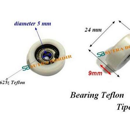 bearing 625z tipe D bearing telfon 625z bordir komputer Teflon Bearing Frame Mesin Bordir Komputer S