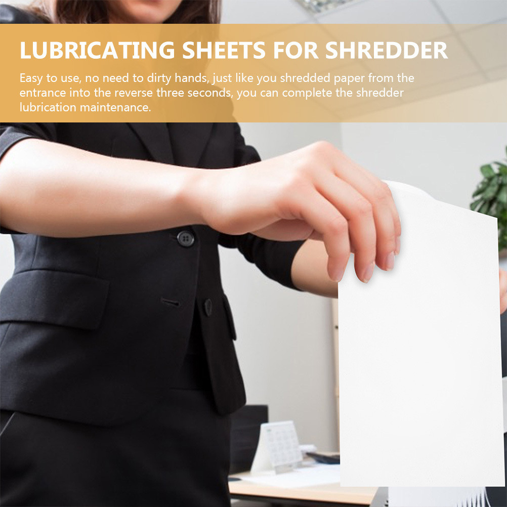 10Pcs Paper Shredder Lubricant Sheets Gear Lubrication Oil Paper No 3Second Maintenance Shredder Oil