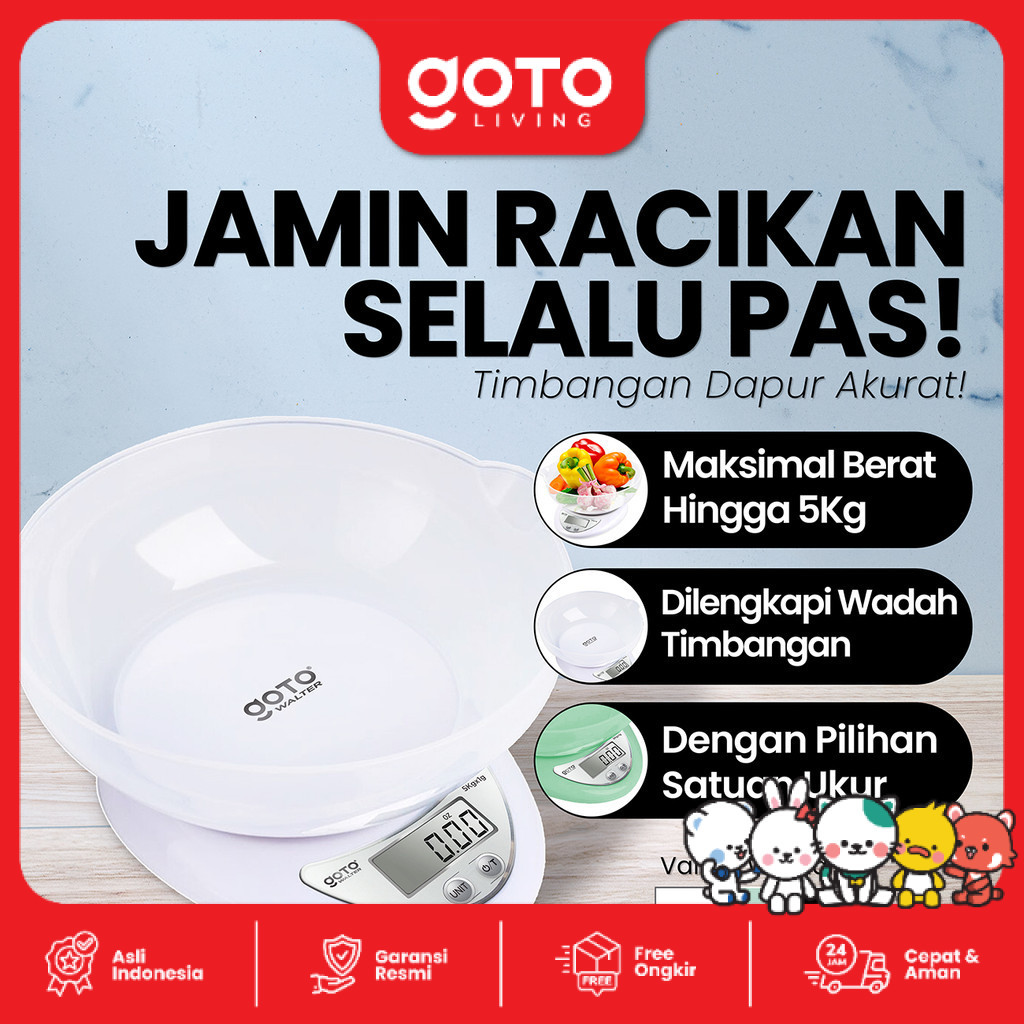 Goto Walter Timbangan Dapur Digital Kue Bumbu Mangkok Kitchen Scale