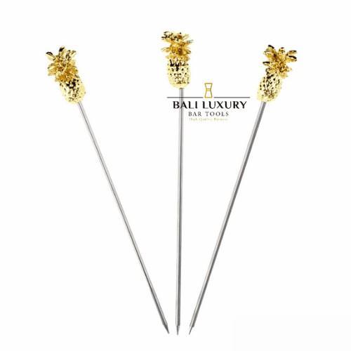 Stainless Cocktail Pick Pineapple - gold
