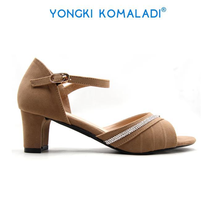 [ ORIGINAL ] YONGKI KOMALADI HEELS OL-YSL7054-22 LADIES Hitam Sandal Wanita - Hitam, 39