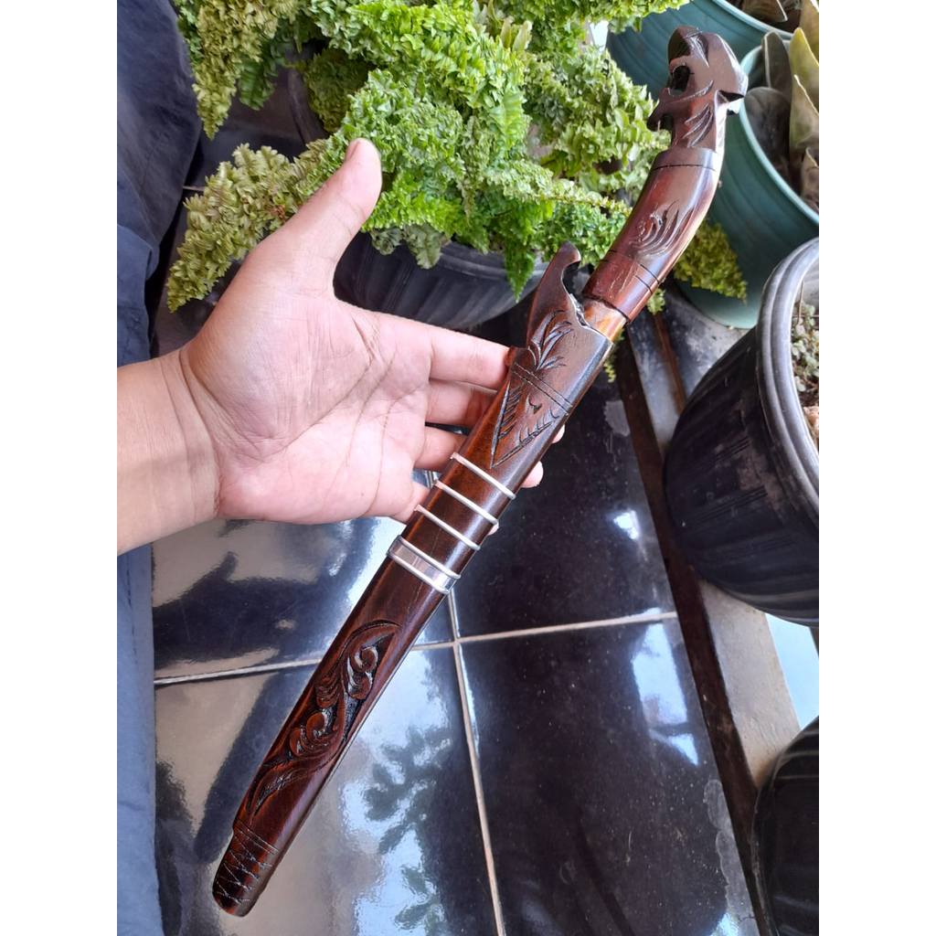 Golok sembelih gagang macan Panjang 50 cm / Barlen / pisau gagang macan bahan  kayu mahoni murah