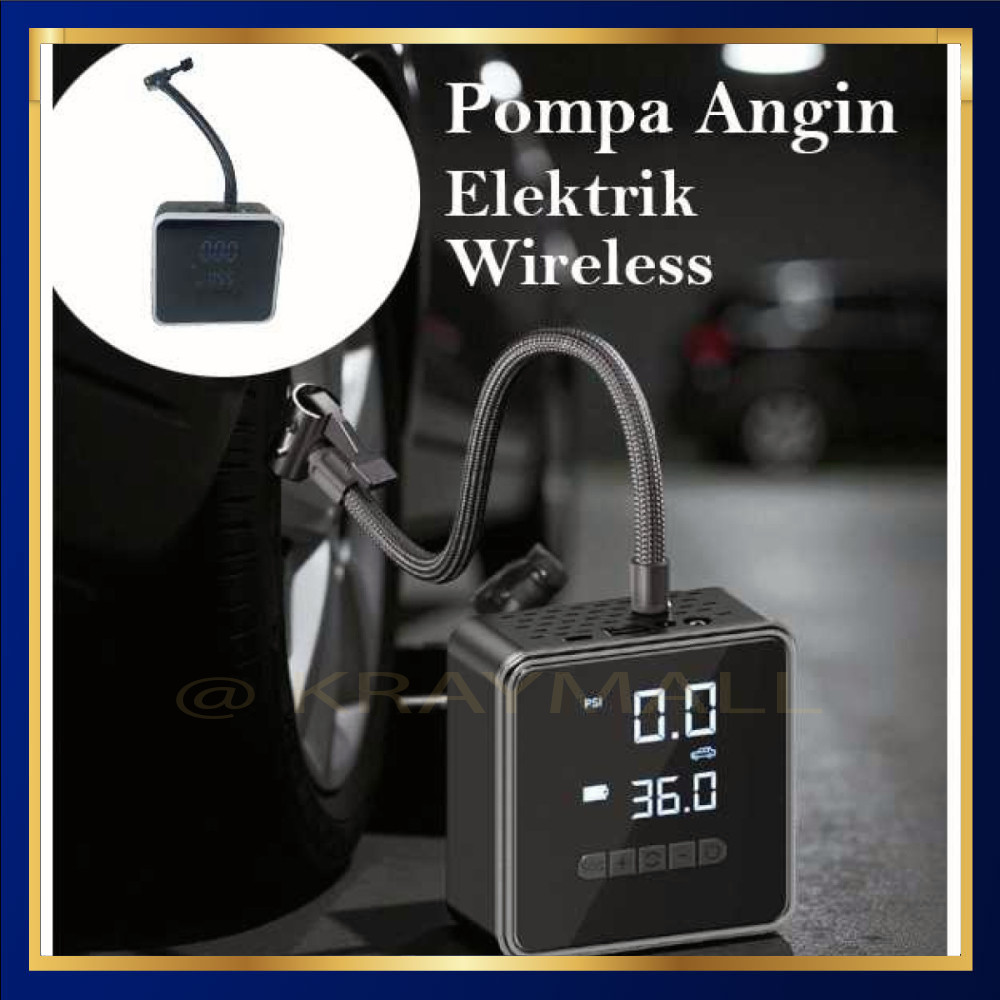 Pompa Ban Elektrik Portable Air Compressor 150 PSI 6000mAh - PR-718