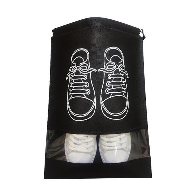 rf Pouch Tas Serut Sepatu Penyimpanan Sepatu Dan Sandal Shoes Bag Kantong Sepatu Tali Serbaguna Biru