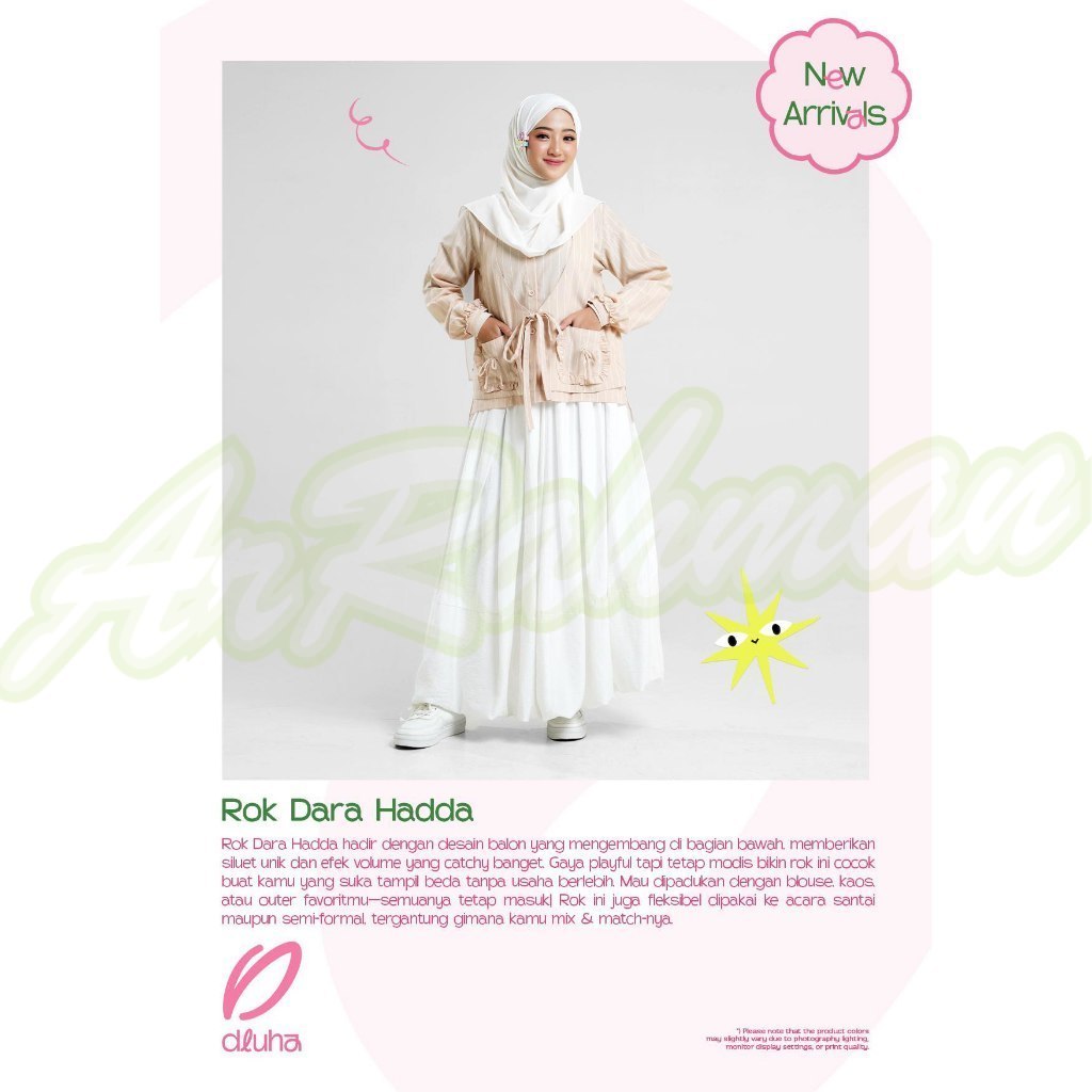 DISKON Rok Dara Hadda | Rok | Bawahan | Rok Korea | Bawahan Wanita [Ori Rabbani] Ar-Rahman.Shop