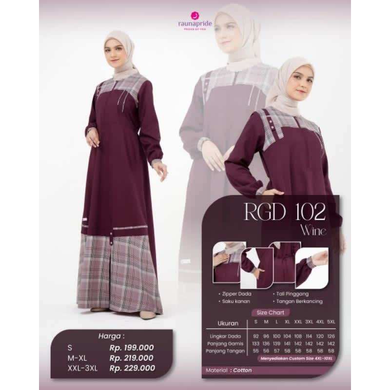 RAUNA GAMIS DEWASA RGD 102 WINE