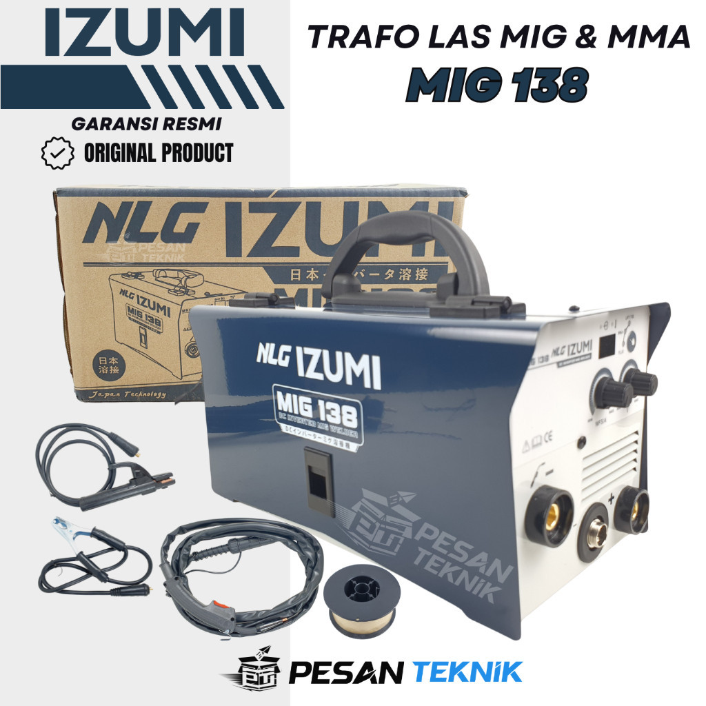 Mesin Las Travo Listrik Non Gas MIG 138 Welding Machine Gasless IZUMI MIG138