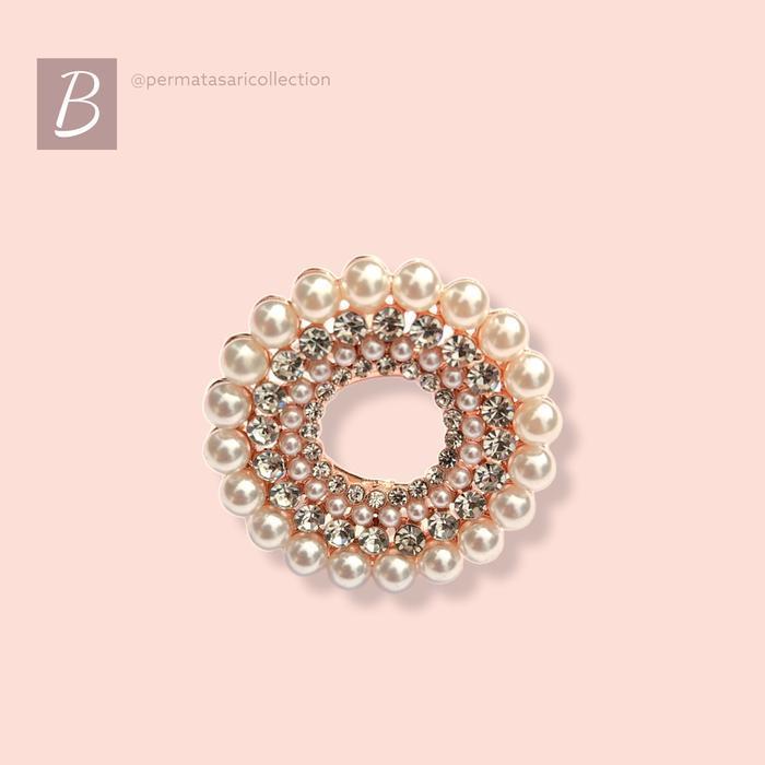 Bros Ring Cincin Import Rosegold Aksess Jilbab Hijab Kerudung Bross - B
