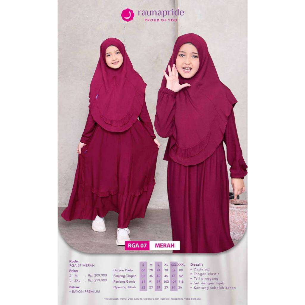 RAUNA GAMIS ANAK RGA 07 MERAH
